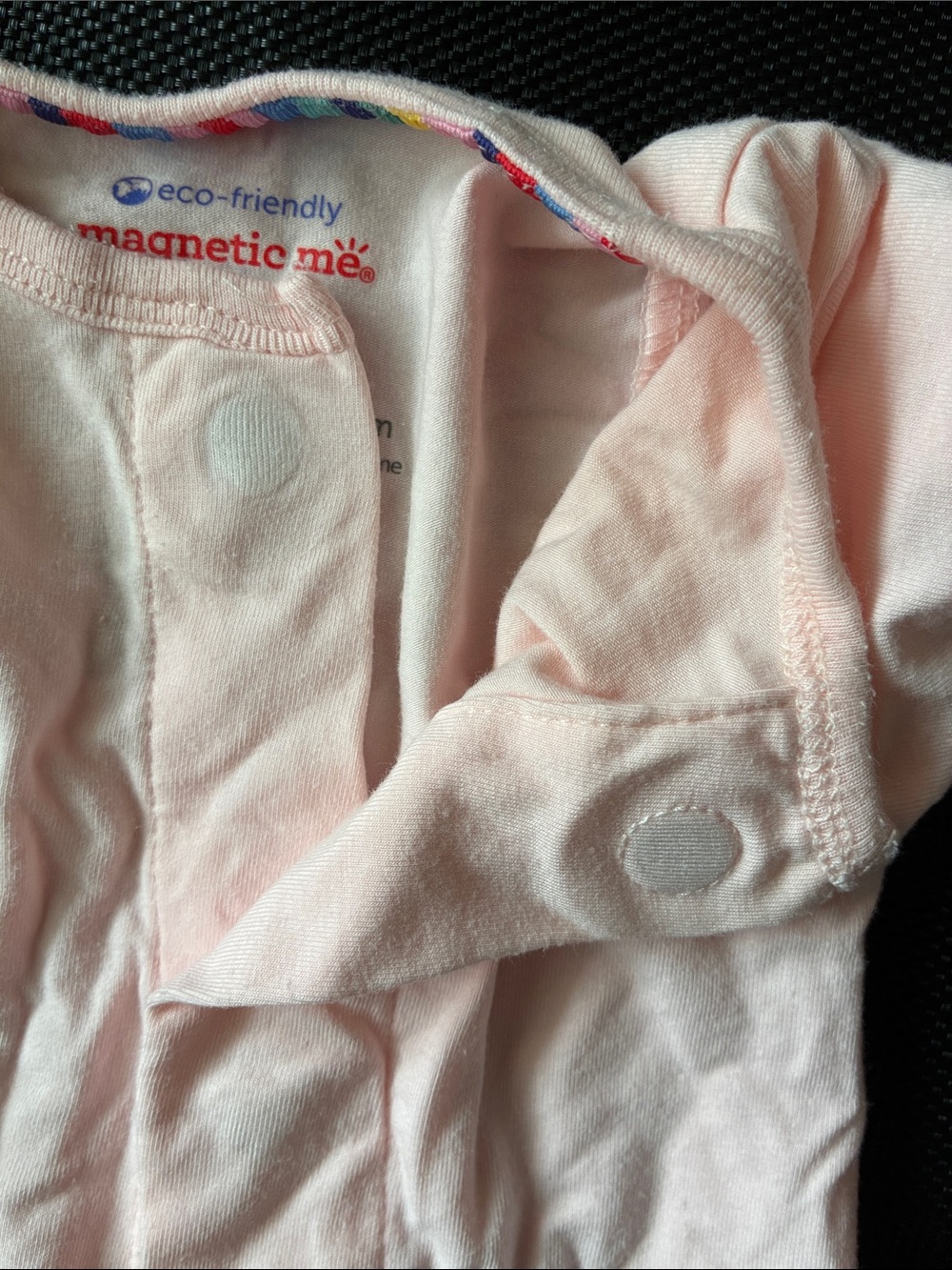 Soft Pink Footed One-Piece Pajamas for Kids, Magnetic Me! - Picture 3 of 5